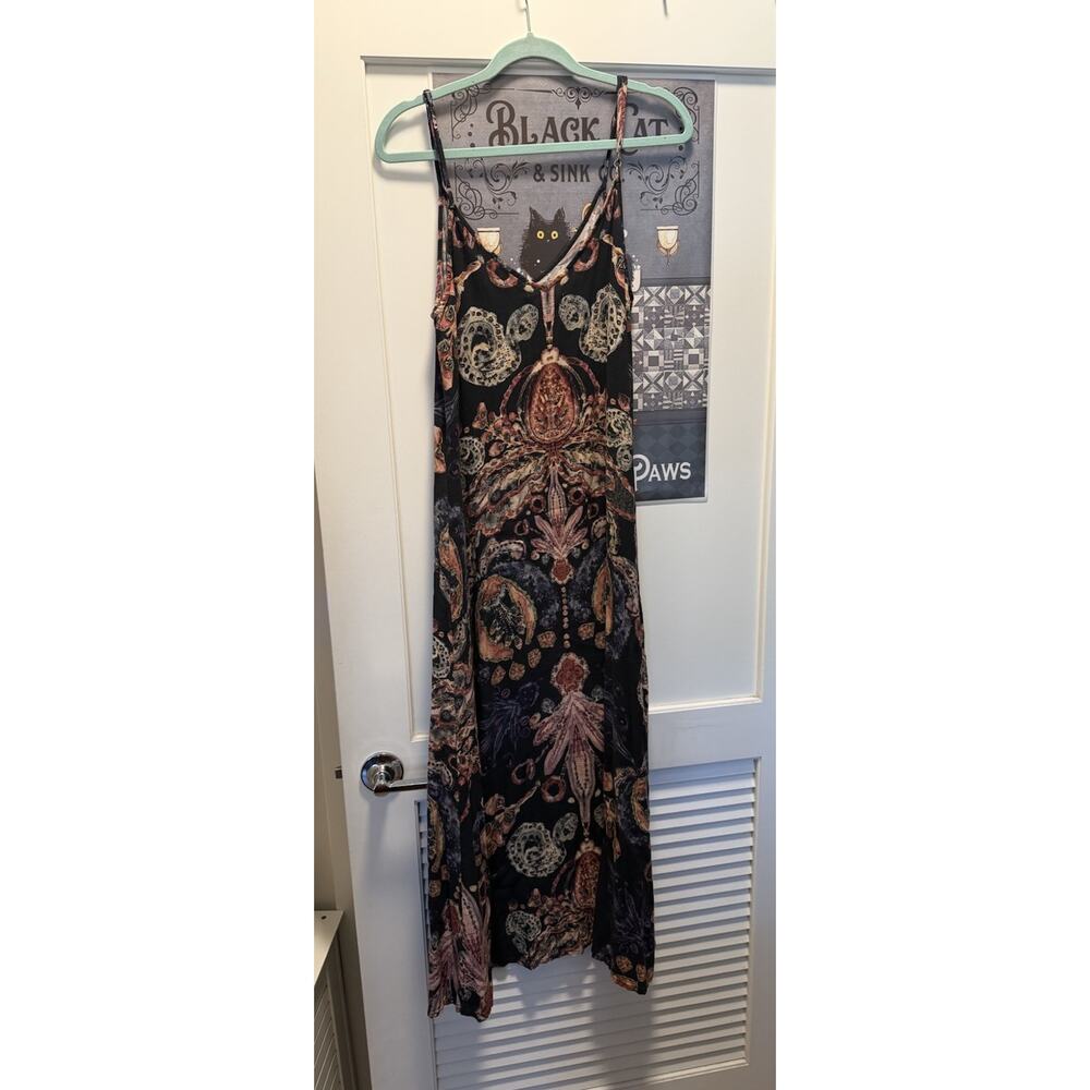 Natural Life Sadie Sz M Medium Boho Floral Spaghetti Strap Maxi Midi Dress Indie - Picture 6 of 7